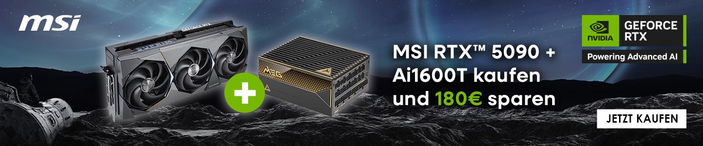 MSI RTX™ 5090 + Ai1600T kaufen, 180€ sparen!