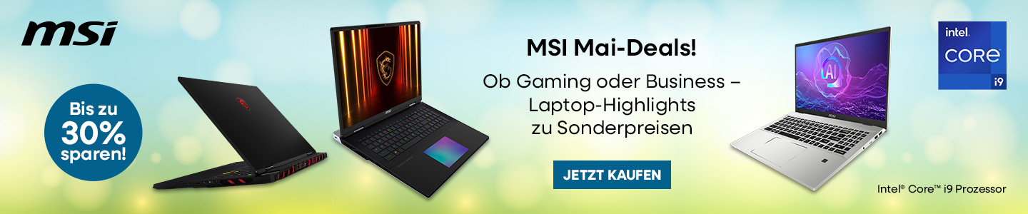MSI Mai-Deals - Bis zu 30% sparen!