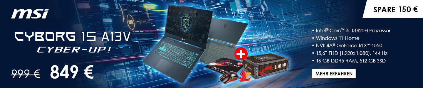 Notebook-Deal: MSI Cyborg 15 inkl. Loot Box